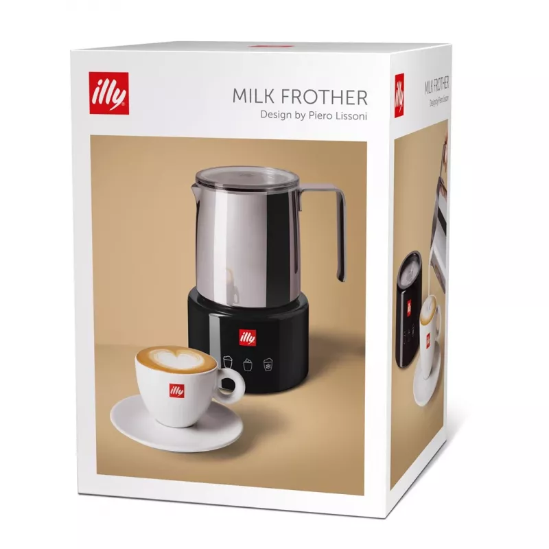 Calientaleches y espumador de leche Illy 23760 negro acero inoxidable 250ml