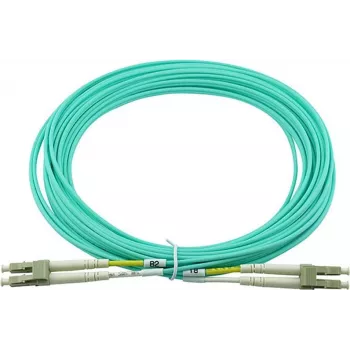 Cable de parcheo de fibra óptica dúplex Chelsio SRCABLE50M compatible BlueOptics, LC-UPC/LC-UPC beige, 50 metros, multimodo, G50/125µm OM3, atenuación de entrada: inferior a 0.2d