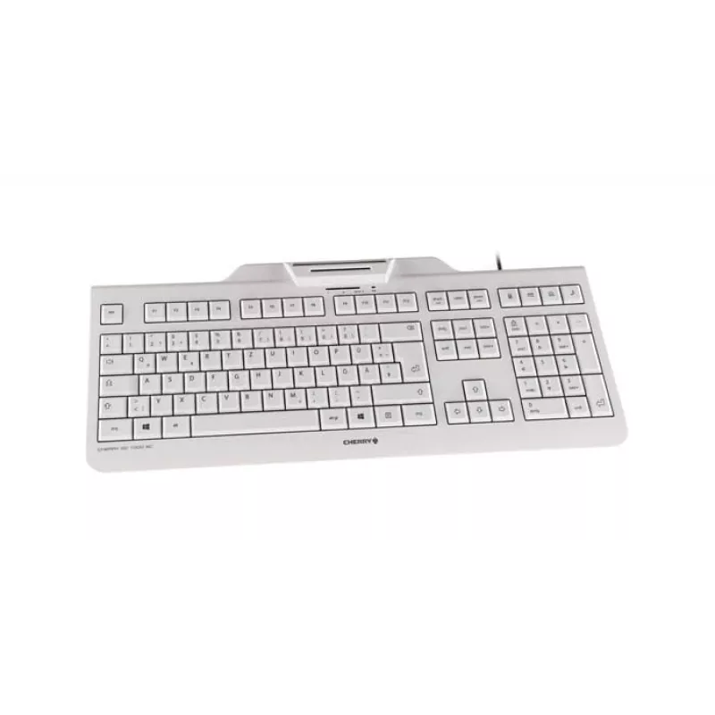 CHERRY KC 1000 SC Teclado con cable para tarjetas inteligentes gris claro USB QWERTY UK