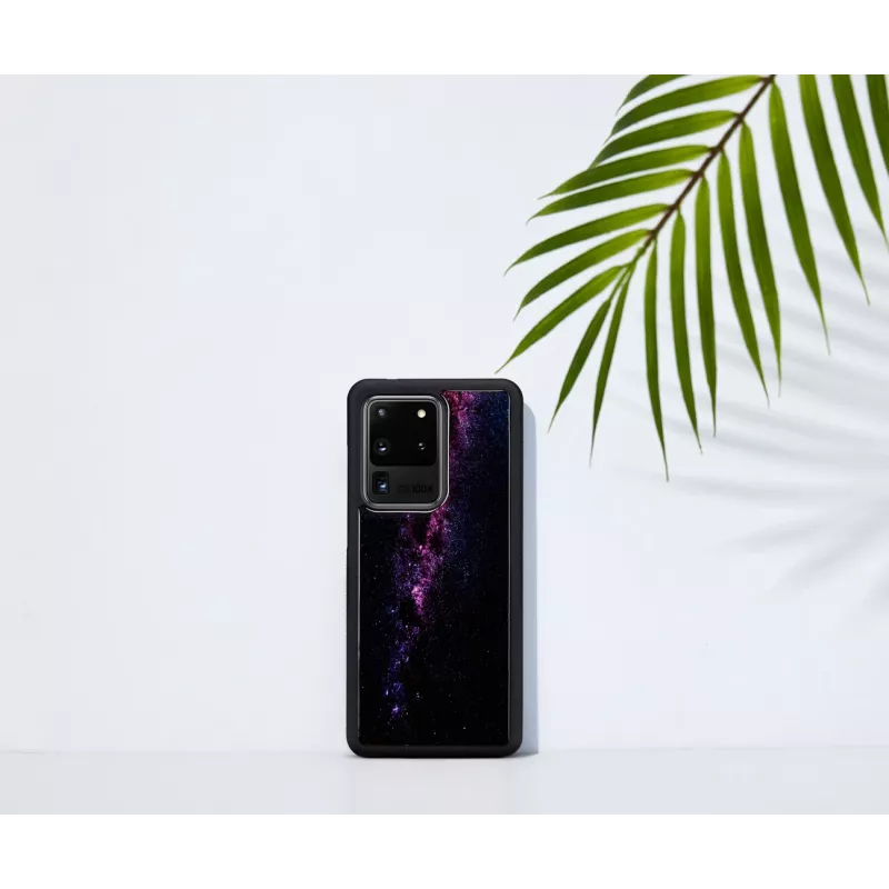Funda protectora iKins para Samsung Galaxy S20 Ultra – acabado Milky Way negro