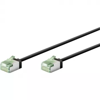 Goobay cable de red CAT 8.1 ultraflexible fino U/FTP negro - conector extraplano 99,9% (74354)