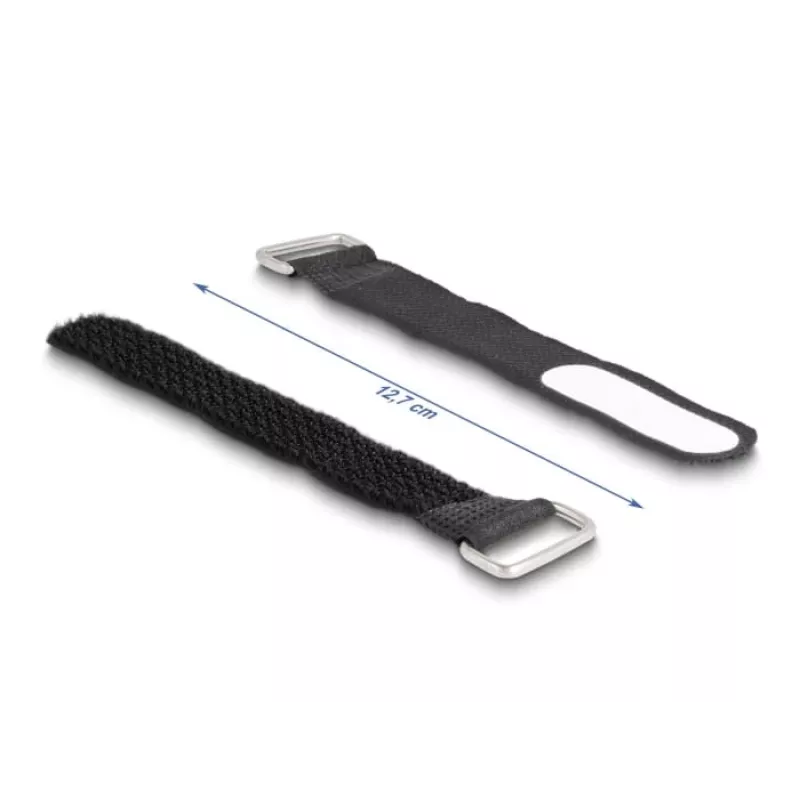 Soporte para bridas de cable DeLOCK 19603 cierre de velcro negro 127x20 mm 5 uds.