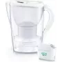 Jarra filtrante de agua BRITA Marella blanca con 1 cartucho ALL-in-1 y 1 cartucho Extra Lime, capacidad útil de 1,0–1,5 L