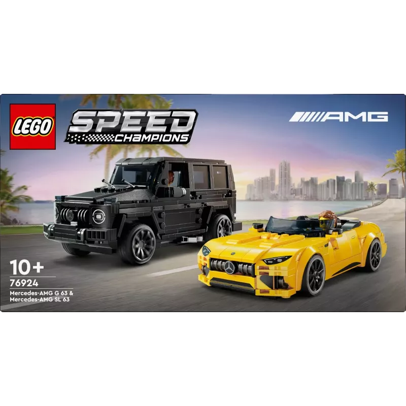 LEGO Speed Champions Mercedes-AMG G 63 y Mercedes-AMG SL 63 76924, Multi