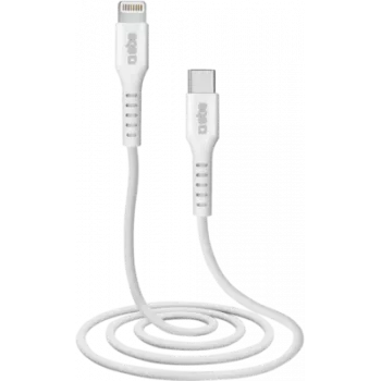 SBS TECABLELIGTC1W - 1 m - Lightning - USB C - Conector macho - Conector macho - Blanco