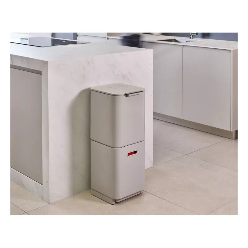 Cubo de basura Joseph Joseph Totem 60 L gris piedra