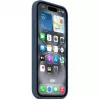 Apple MYY23ZM/A funda de silicona con MagSafe para iPhone 16, azul denim