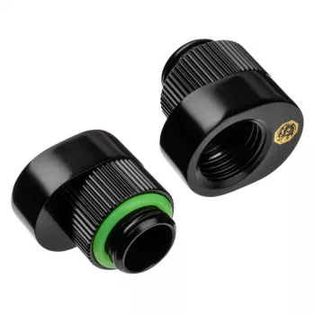 Extension Offset (pack de 2) BitsPower BPTA-PAM-GB — negro, conectores acodados para refrigeración líquida de PC