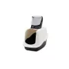 Arenero cubierto para gatos Savic Nestor blanco-negro 56×39×38,5 cm, plástico