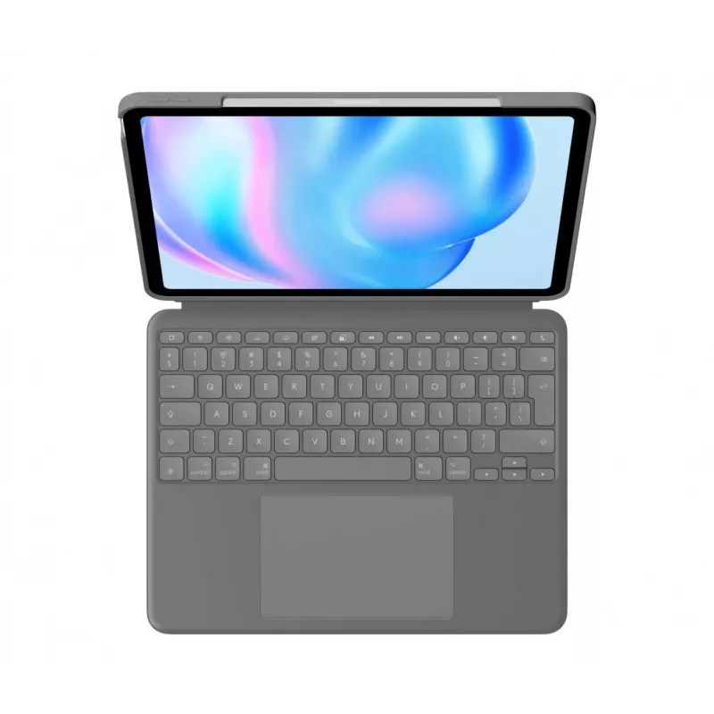 Teclado Logitech Combo Touch QWERTY US International gris con trackpad