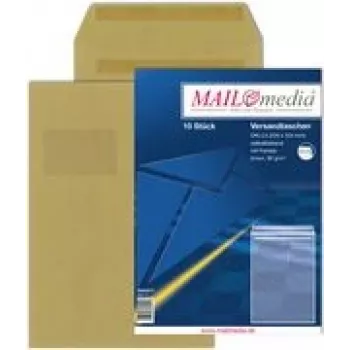 Sobre MAILmedia C5 marrón 90 g/m² pack de 50
