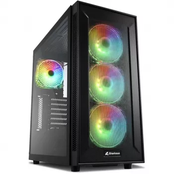 Caja de PC Sharkoon TG6M RGB Torre Negra
