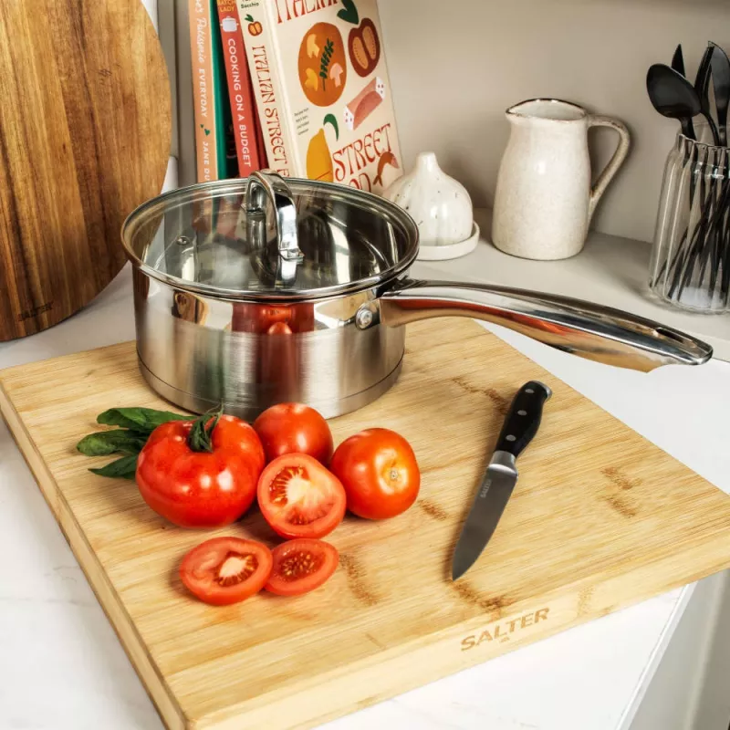 Set de ollas Salter BW06746EU7 — acero inoxidable set de 5 piezas con tapas