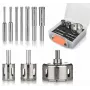 Set de brocas de corona de diamante Smart SM-25-SET10G, 10 piezas, diámetro 4–68 mm