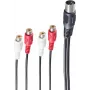 Cable de audio ShiverPeaks BS10231 0,2 m DIN (5 pines) 4 x RCA negro