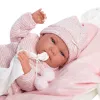 Muñeca 73860 muñeca bebé Nica sobre manta rosa 38 cm Llorens