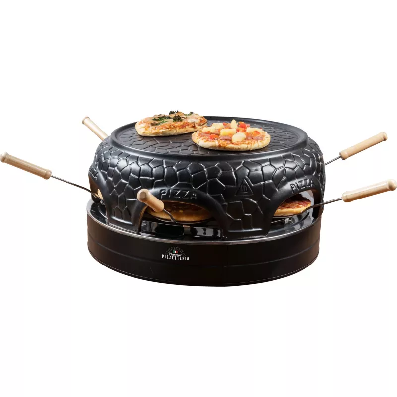 Bestron Viva Italia Pizzetteria APD600Z horno para pizza, negro, 910 W, para 6 minipizzas