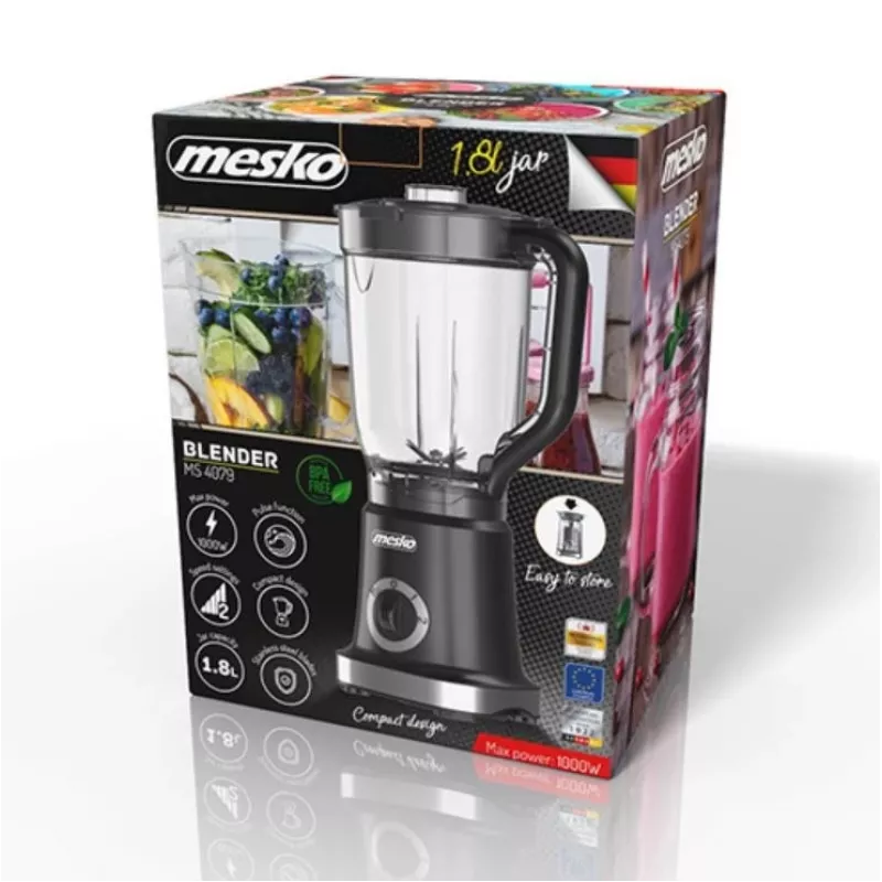 Batidora Mesko MS 4079b 1,8 L batidora de vaso 1000 W negra