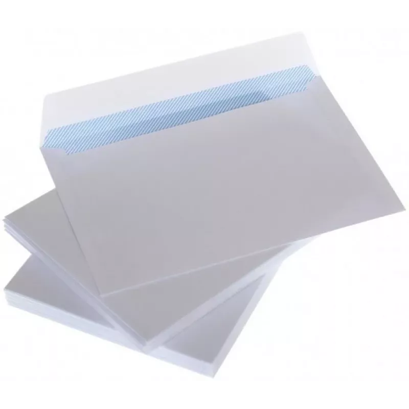 Sobres C65 blanco con cinta e impresión interior 114x229 mm x 50 unidades