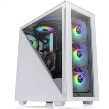 Caja de PC Thermaltake Divider 300 TG Snow ARGB Midi Tower blanca