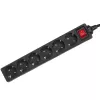 Regleta MACLEAN MCE195G 6 tomas, cable 5 m, negra