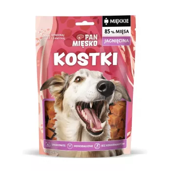 Premios de adiestramiento para perros Pan Miesko Dados de Cordero 100 g — cordero como único ingrediente, monoproteico, sin gluten ni soja