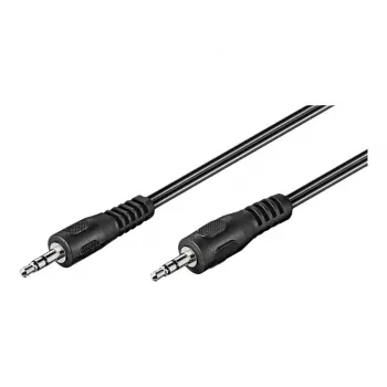 Cable de conexión de jack 3,5 mm Goobay Wentronic, Negro, 2,5 m - conector macho jack 3,5 mm (3 polos, estéreo) > conector macho jack 3,5 mm (3 polos, estéreo) (50449)