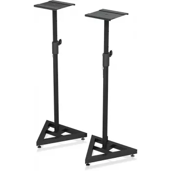 Soporte para monitores de estudio Behringer SM5002 altura ajustable — par para monitores de campo cercano, estructura metálica, altura ajustable