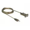 Cable serie DeLOCK 64073 USB Type-A DB-9 transparente 2 m