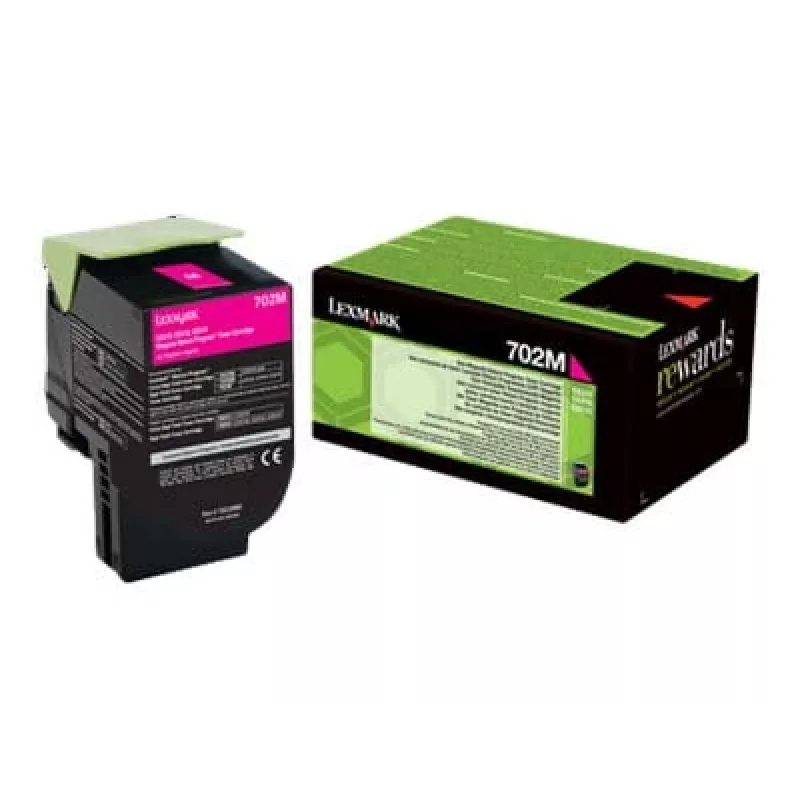 Lexmark 702M - magenta - original - cartucho de tóner LCCP, LRP - para Lexmark CS310dn, CS310n, CS410dn, CS410dtn, CS410n, CS510de, CS510dte (70C20M0)