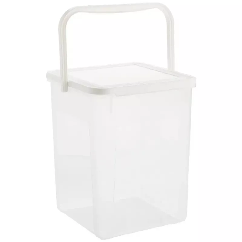 Dosificador de detergente de plástico Rotho Basic 9 L modelo 1770101100RP, blanco, tapa, orificio para colgar