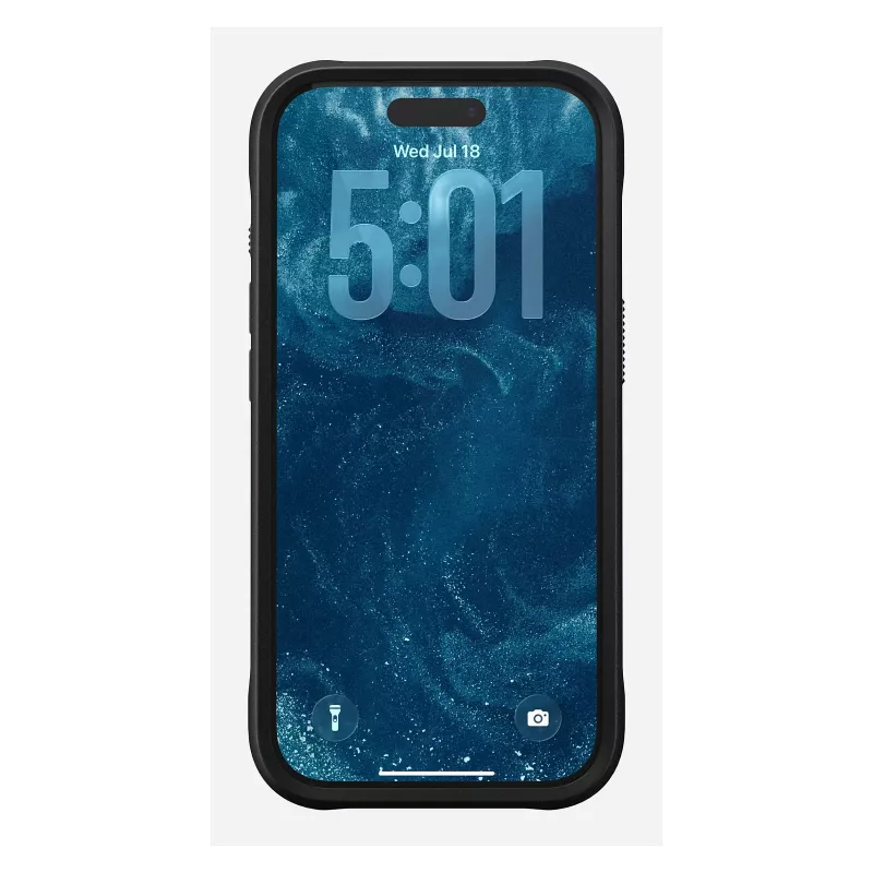 Funda para móvil Nomad Rugged Leather Case para Apple iPhone 17 Pro, cuero/TPU/PC/aluminio, compatible con pantallas de 16 cm (6,3