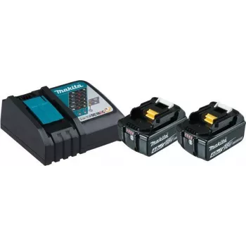 Makita DC18RC - kit de fuente de alimentación - cargador + 2 x batería - Li-Ion - 4 Ah - 72 Wh - 1 x carga de batería (197490-7)