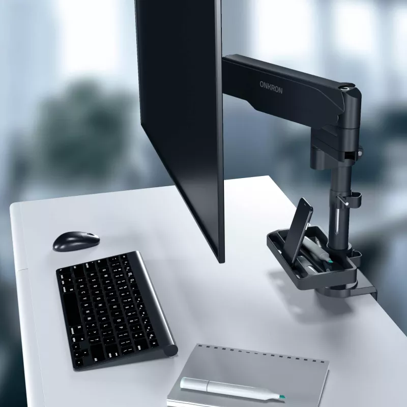 Estante ONKRON A35, plástico ABS negro, 190×105 mm, 160 g