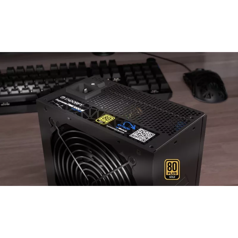 Fuente de alimentación Endorfy Supremo FM6 1000W, 80 PLUS Gold, ATX 3.1, Modular, Negro