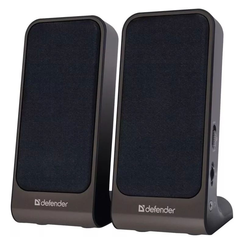 Altavoces DEFENDER SPK-225 2.0 con cable, 4 W RMS, USB/DC 5 V, 3,5 mm, negro