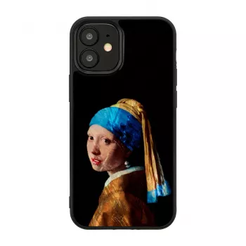 Funda protectora iKins para Apple iPhone 12 mini — diseño: La joven de la perla