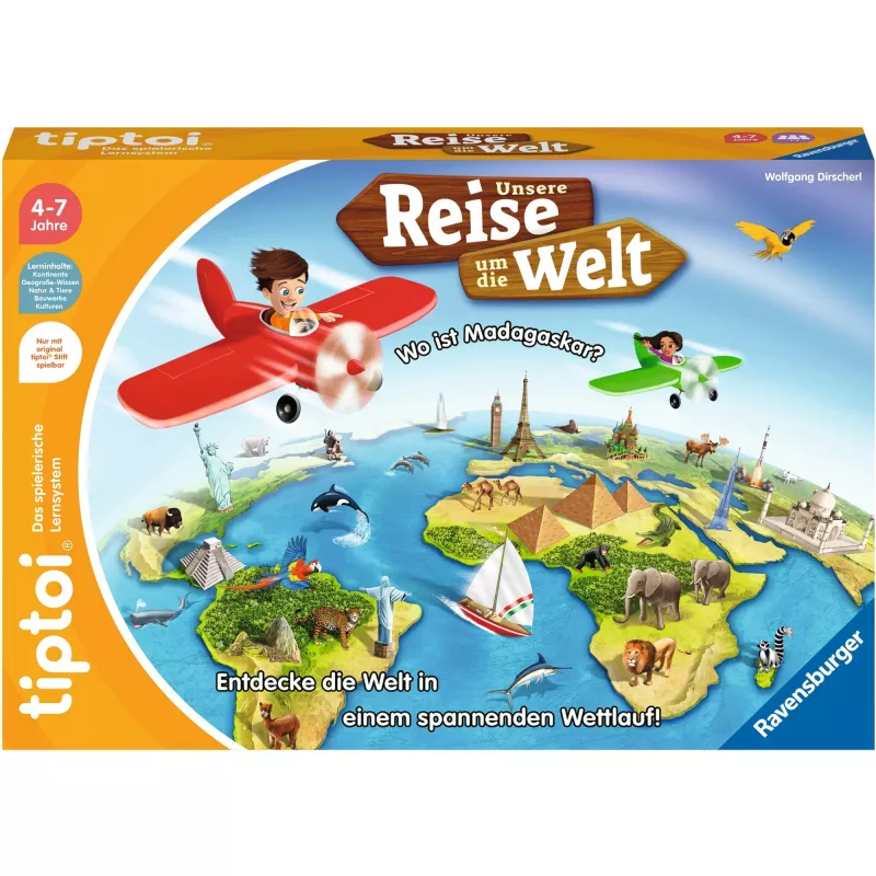 tiptoi Nuestro viaje alrededor del mundo, juego de mesa