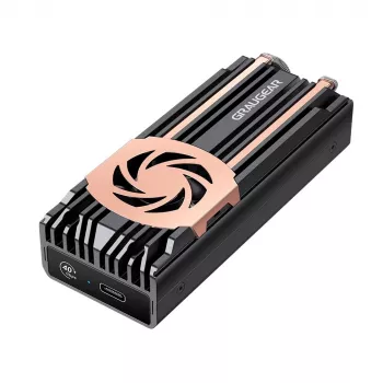 Carcasa SSD GrauGear G-M2U4-40G-F — M.2, 1 unidad, USB4 Gen4, 40 Gbit/s, aluminio, negra