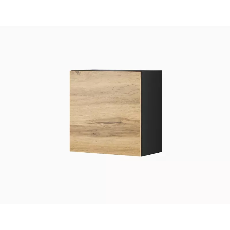 Conjunto de armarios de salón Cama VIGO 23 negro/roble wotan
