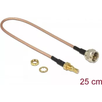 Cable coaxial DeLOCK 13025 0,25 m SMB H negro