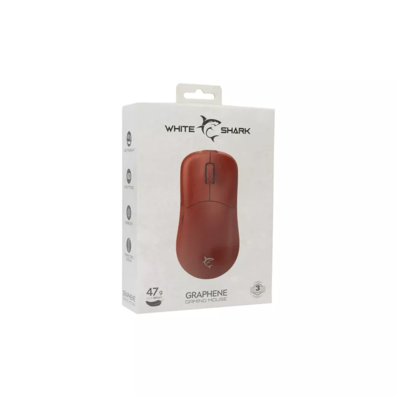 Ratón White Shark GM-5014 Graphene rojo USB