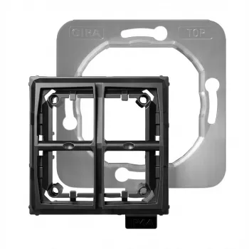 Set de interruptor/pulsador Gira System 55 IP44 modelo 325400 para montaje empotrado, resistente a la intemperie