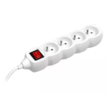 PowerWatch 3 m (4 tomas) blanco con interruptor