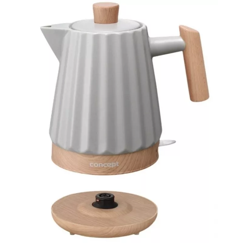 Hervidor de cerámica Concept RK0091 1,5 l gris claro