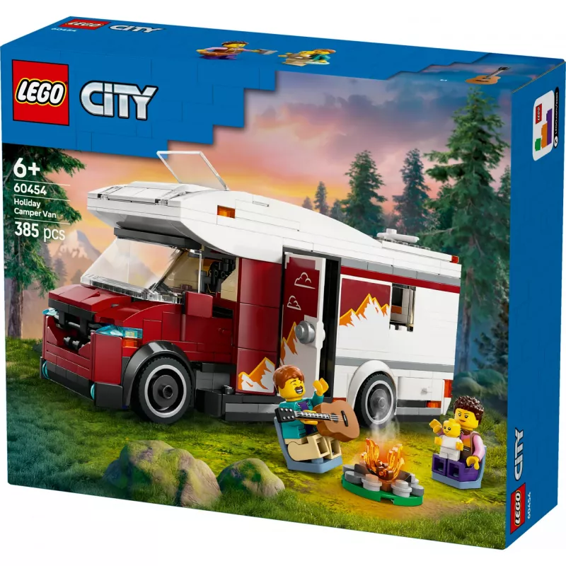 Juguete de construcción LEGO City Autocaravana de aventura 60454, 385 piezas, altura 80 mm, para niños a partir de 6 años