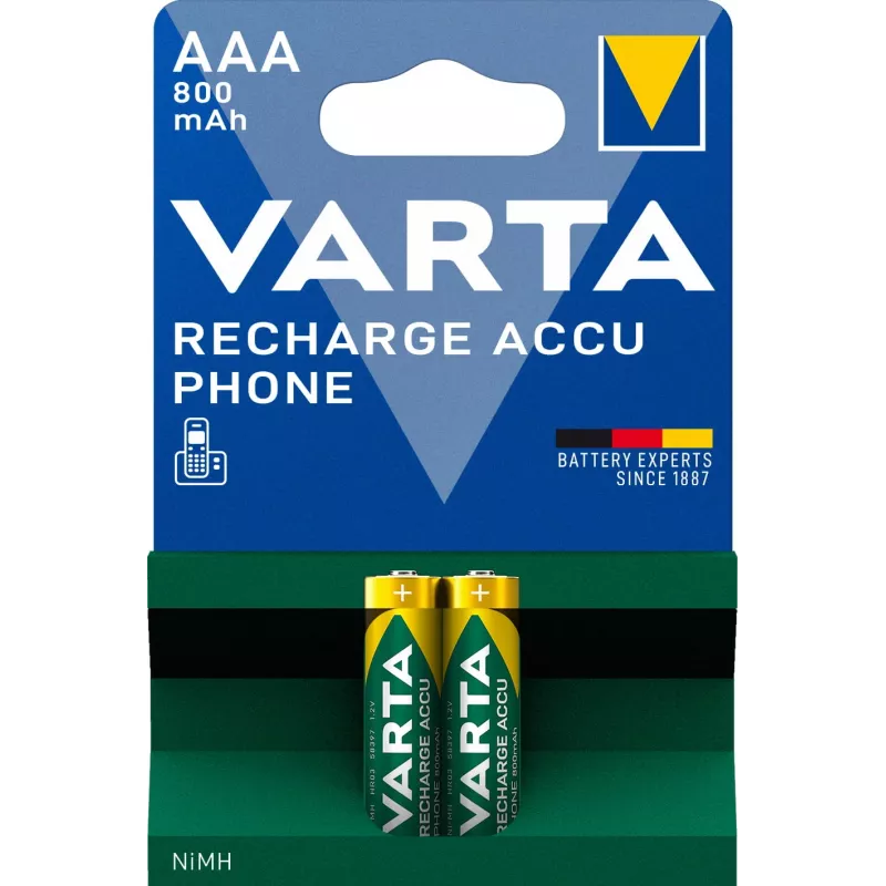 Batería Varta AAA 800mAh NiMH 2-BL DECT