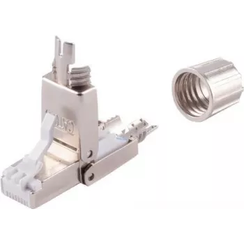 Adaptador de red ShiverPeaks 08-10001 Toolless STP Cat. 6A, RJ45, apantallado, terminación sin herramientas