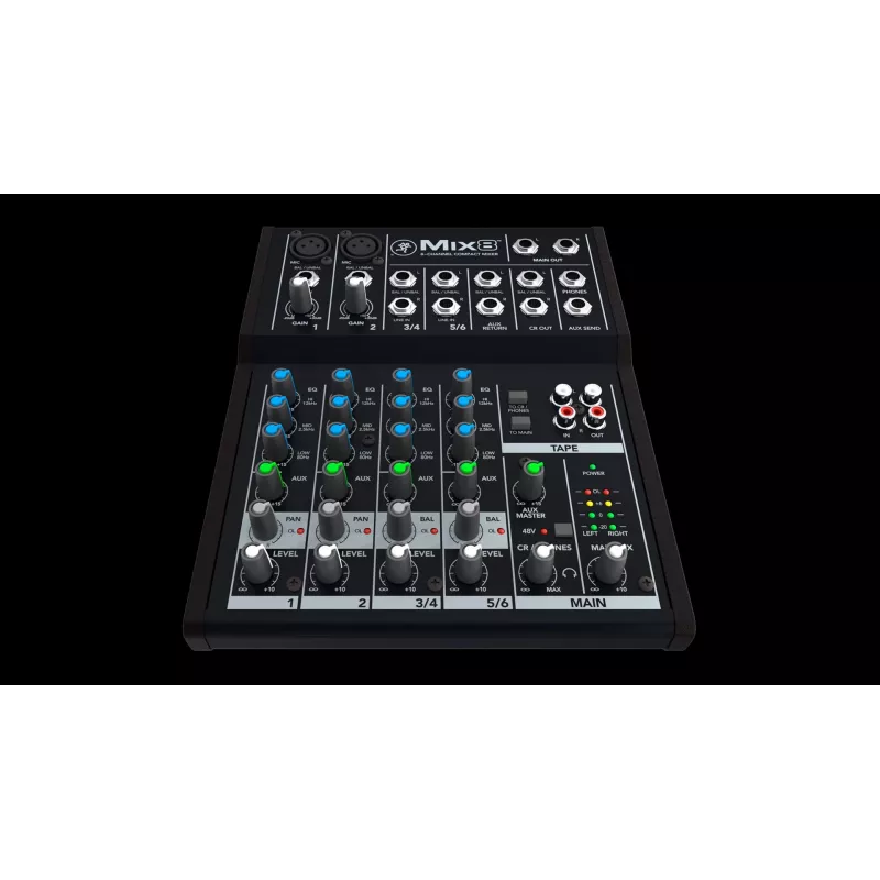Mackie Mix8 mezclador de 8 canales, 20–30000 Hz, negro