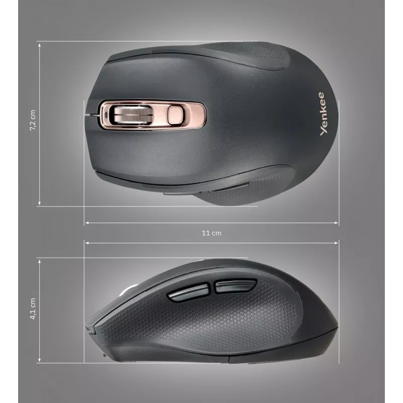 YENKEE YMS2090 NEO PRO ratón inalámbrico dual, Bluetooth + USB A/C, recargable
